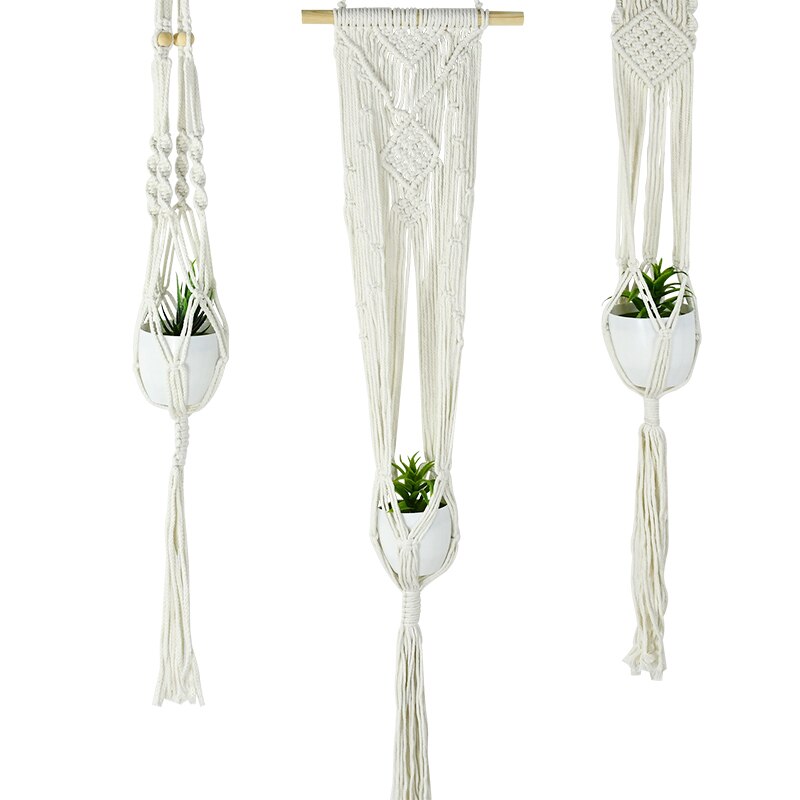 Hanging Baskets Macrame Plant Hanger Flower Pot Ho... - Grandado