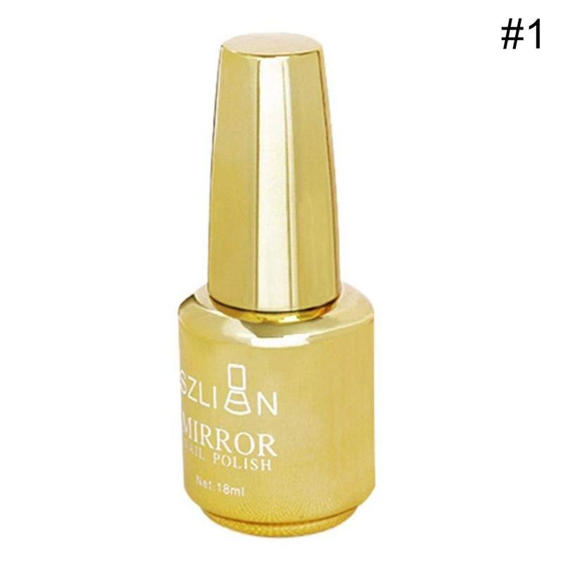 Spiegel Metalen Kleur Nagellak Metallic Magische Effect Chrome Nail Art Vernis Uv Emailen Nagellak Rvs Zilver 18 Ml: 1