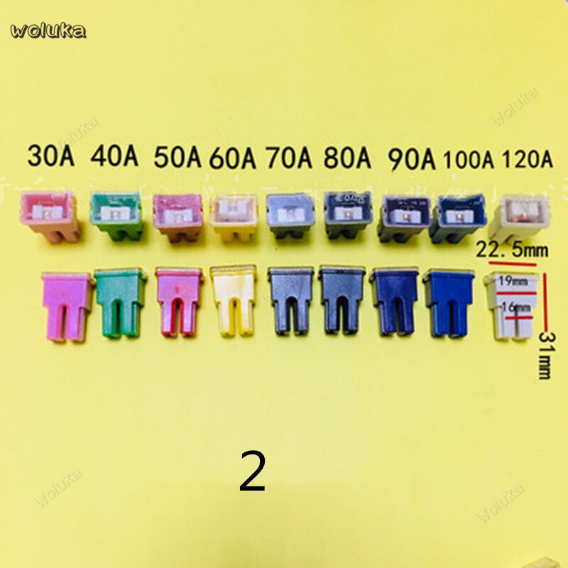 Car Square Fuse Short Foot Long Square Block Insurance Car Fuse Box Small Interpolation Large Outer Insurance CD50 Q04