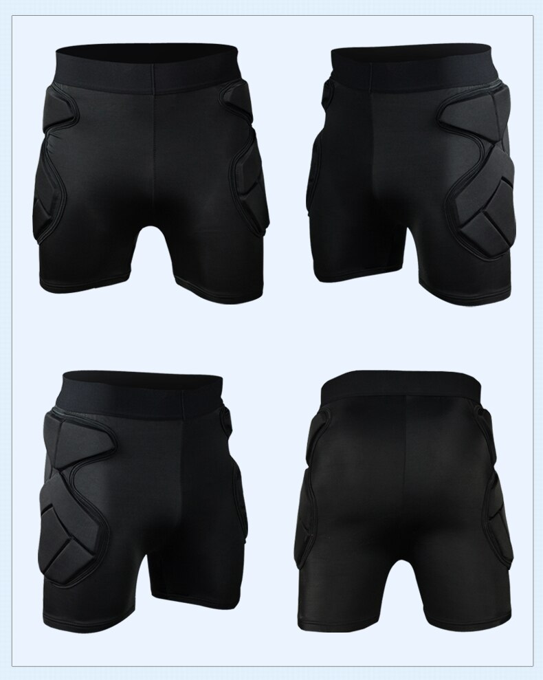 Men's Sport Soccer Goalkeeper Football Rugby Shorts Sponge Defend Ventilate Protective Gears with Hips Pads