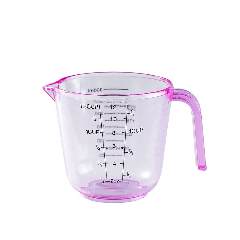 Taza medidora de plástico para hornear, accesorios de cocina, tazas, utensilios medidores de cocina, 150/300ml: pink / 150ml