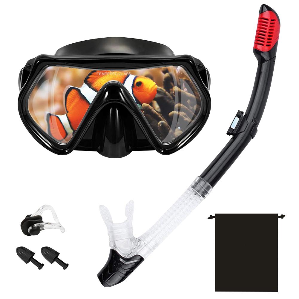 Underwater Diving Anti-fog Diving Mask Snorkeling Set Breathing Mask Safety Waterproof Swimming Equipment: Default Title
