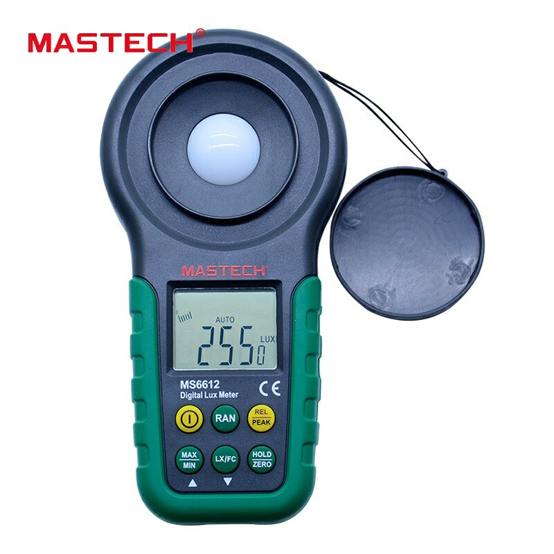Mastech ms6612 Lux meter 200,000 Lux Light Meter Test Spectra Auto Range High Precision Digital Luxmeter Illuminometer