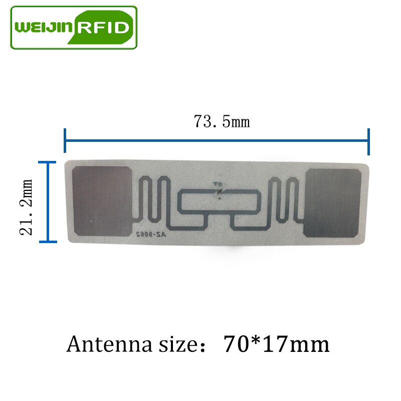 UHF RFID tag EPC 6C aufkleber Alien 9662 nass inlay 915mhz868mhz860-960MHZ Higgs3 100 stücke freies adhesive passive RFID label