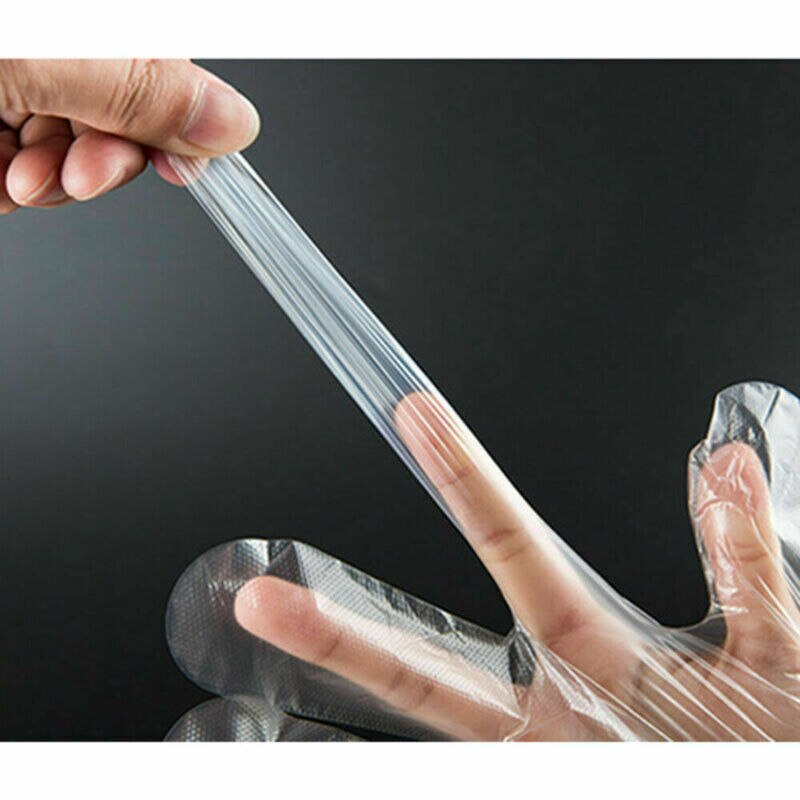 100pcs Disposable Plastic Protection Glove Kitchen Cooking Cleaning Food Prep