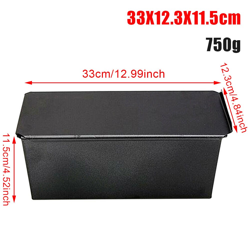 450g/500g/600g/750g/900g Non-Stick coating Toast boxes Bread Loaf Pan with Lid Iron Toast Mold Kitchen Bakeware: 750g