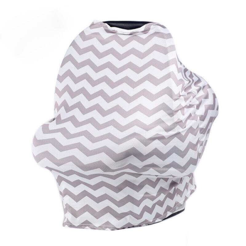 Nursing Scarf Cover Up Apron for Breastfeeding 2in1 Baby Car Seat Canopy Cover Women Breastfeeding Pron Shawl Cover Scarf Cloth: Khaki