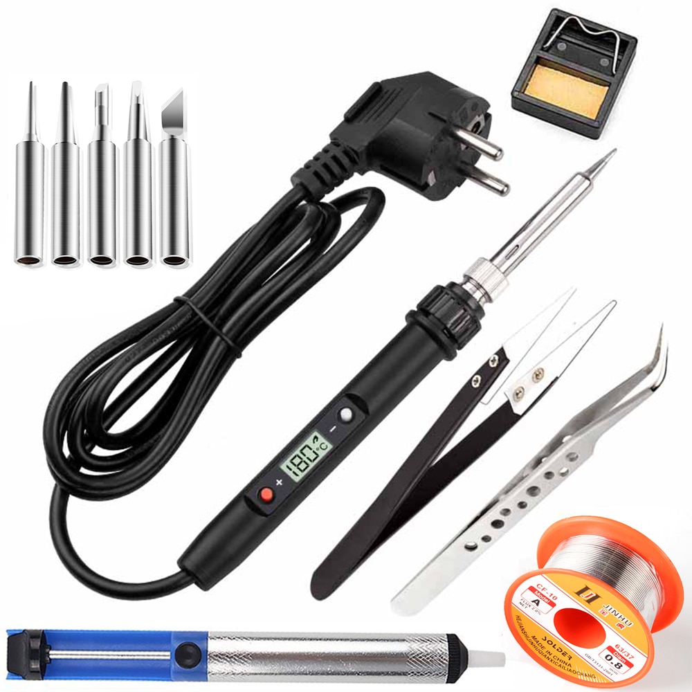 936 H 80 W Elektrische Soldeerbout met Digitale Display - Constante Temperatuur Anti-Roest Rode Soldeerbout met EU Plug 220-240 V