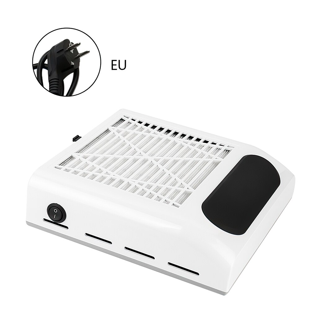 Professionele Nail Stofafzuiging Collector Sterke Fan 80W Nagels Stofzuiger Nail Art Salon Apparatuur Manicure Machine Tools: EU Plug