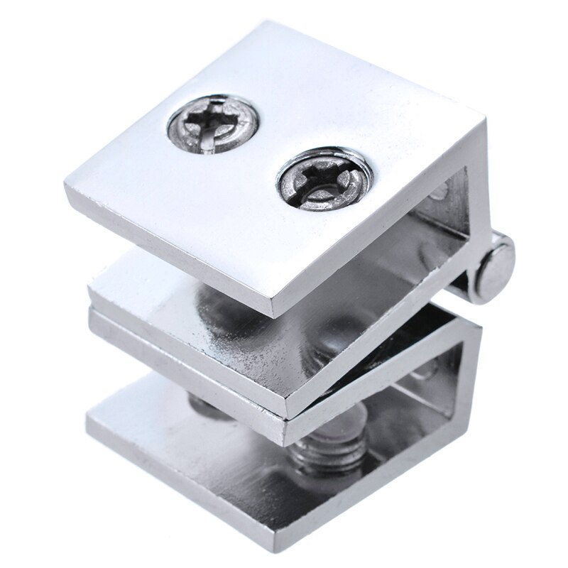 2.5mm Cabinet Door Hinge Glass Clips Clamp Single Double Action 180 Degree Glass Door Hinge for Furniture Hardware Showcase