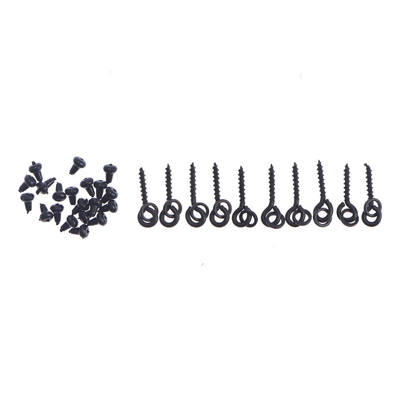 20 pièces Nouvelle Bouillette Vis Cheville Avec Anneau Pivotant Chod Rig Terminal Appâts Porte-Pêche De La Carpe Acc: green