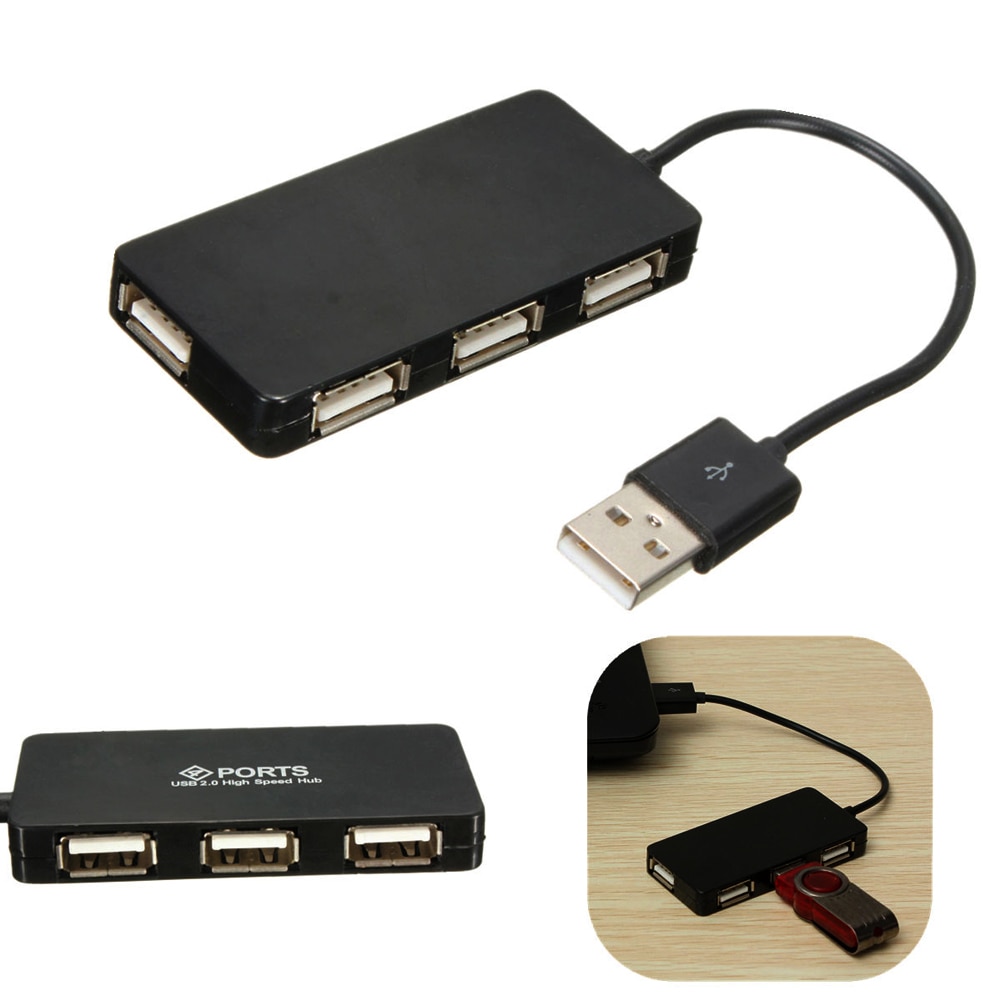 4 Häfen USB Hub hoch Geschwindigkeit USB 2.0 Hub Multi usb Splitter Erweiterung Mini Hub für PC Laptop Unterstützt Fenster8 Fenster7 förderung