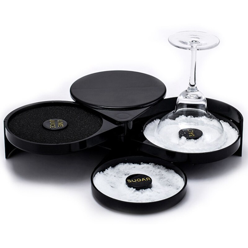 Bar Utensils Bartending Tools Three-Layer Salt-Side Box Sugar-Side Box Margarita Cocktail Box Bar Salt-Side Box
