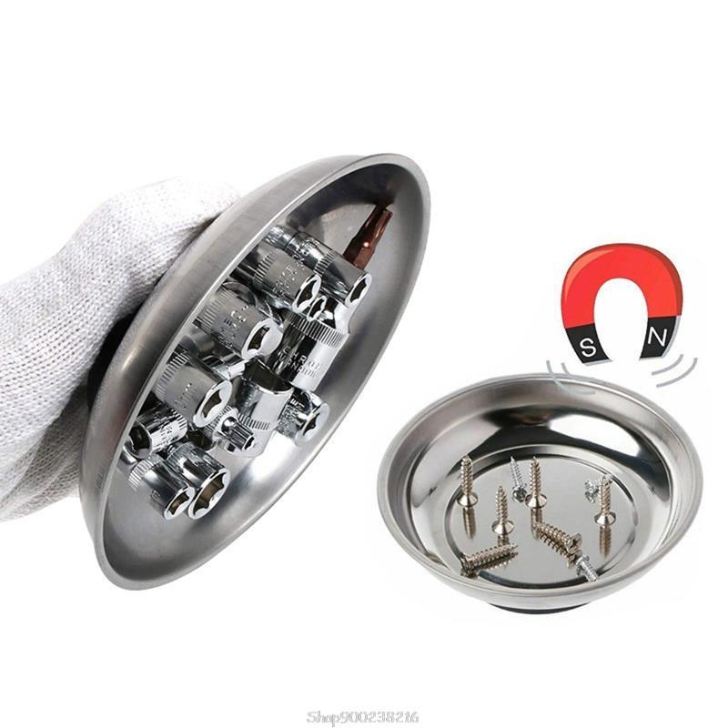 Portable Magnetic Trays Round Magnetic Trays Tools Parts Tray Holder for Bolts/ Nuts/ Small Parts 4inch/6inch AR02 22