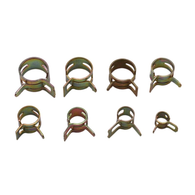 Spring Hose Clamp, 96pcs/8size Fuel/Silicone Vacuum Pipe Low Pressure Air Clip Clamp (12 X Diameter 6mm 8mm 9mm 10mm 11mm 12mm 1