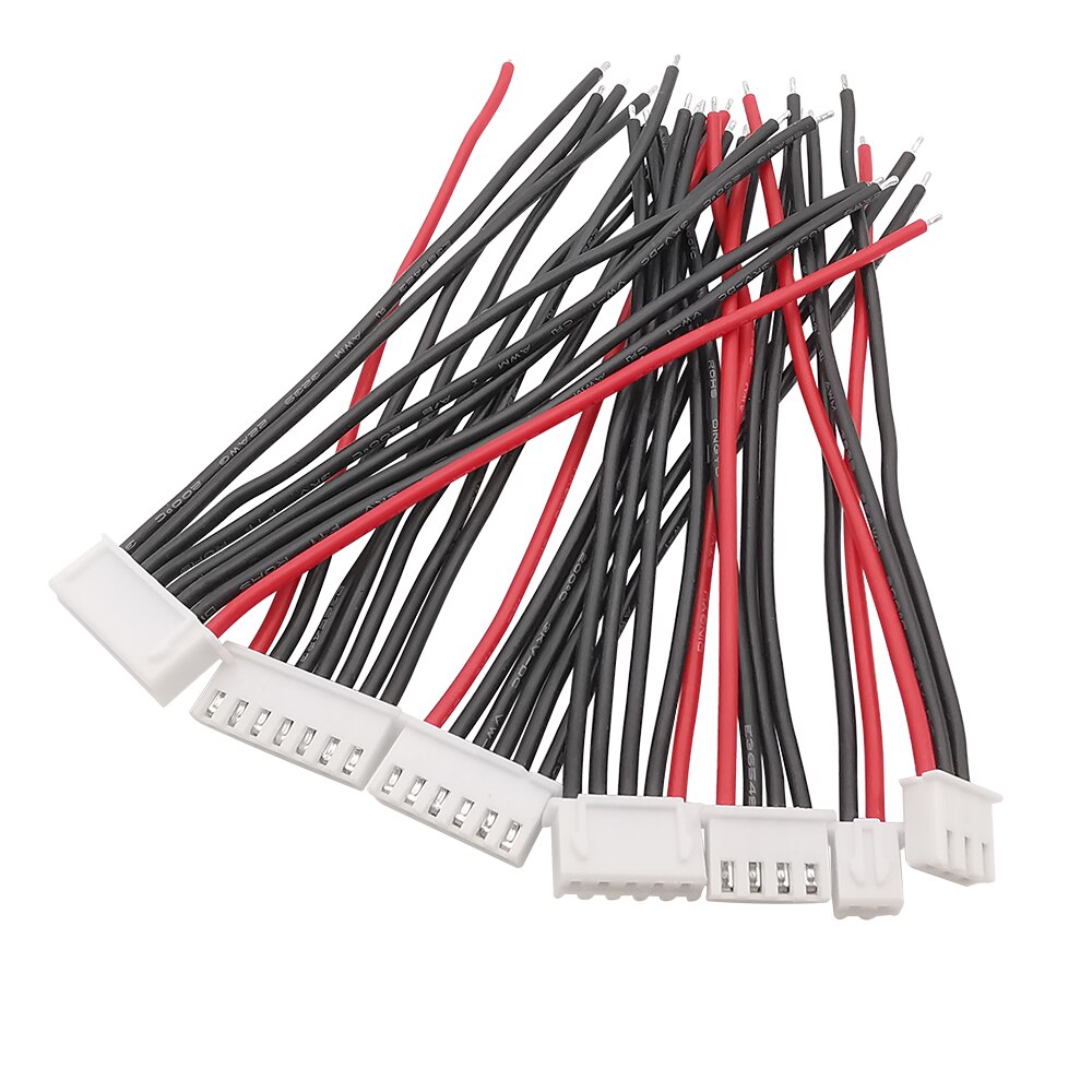 5Pcs JST XH Connectors Adapter Plug 1s 2s 3s 4s 5s 6s 7s JST-XH Balance Changer Cable 22AWG Silicone Wire for Lipo Battery