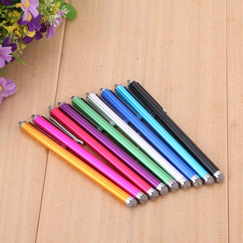 Universal Metal Mesh Micro Fiber Tip Touch Screen Stylus Pen for iPhone for Samsung Smart Phone Tablet PC Stylus Pen 9 Colors