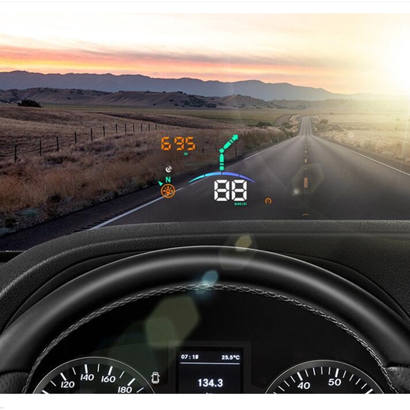 Navegación H8, GPS universal HUD, pantalla de inicio, proyección de coche digital, medición de velocidad inteligente
