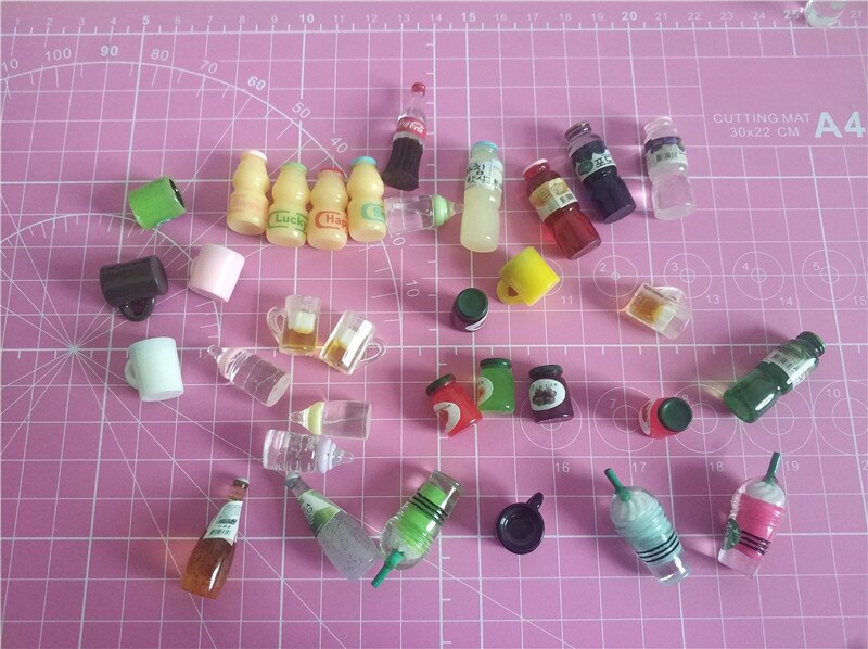 1 Pack Charms Mini Milk Bottle Resin Clay Accessories Beads Supplies For DIY Crafts