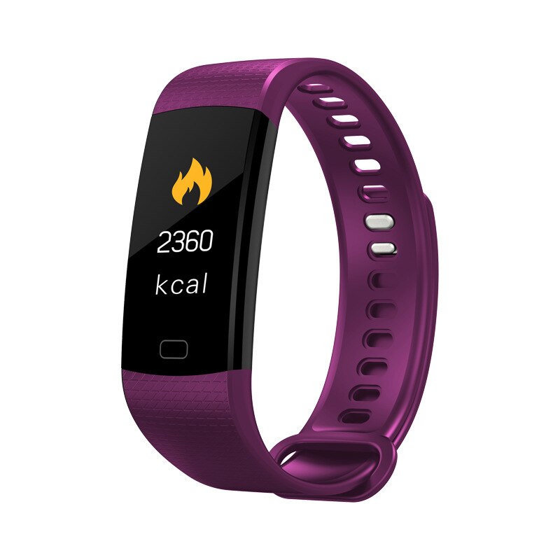 Y5 slimme band bloeddruk hartslag horloges activiteit fitness tracker armband waterdichte sport polsband smartwatch 1yw: Violet