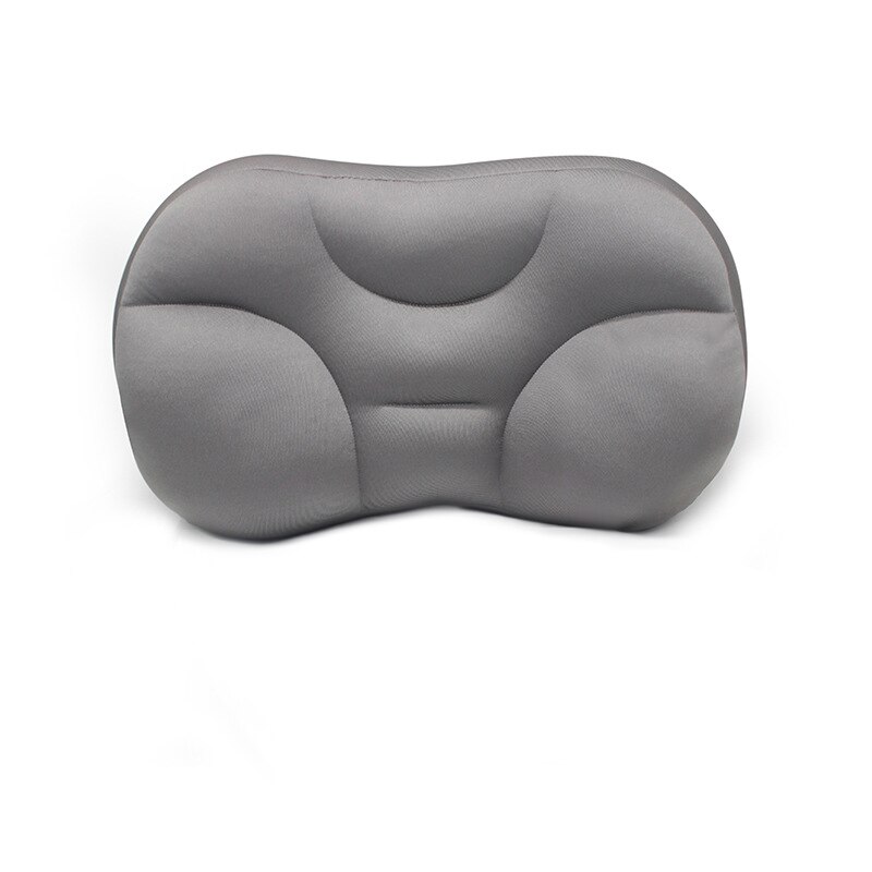 3D Sleeping Pillow Office Nap Sleeping Foam Particle Pillow Butterfly Shaped Washable Portable Travel Ergonomic Pillow: Light Grey