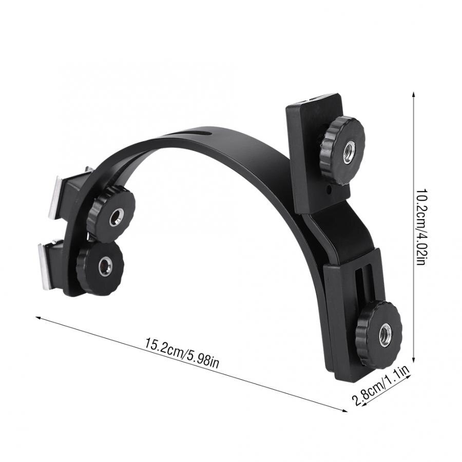 studio light stand C-Shape Dual Shoes Flash Lamp Mount Holder Bracket For DV Camera Camcorder DSLR Camera stand photo