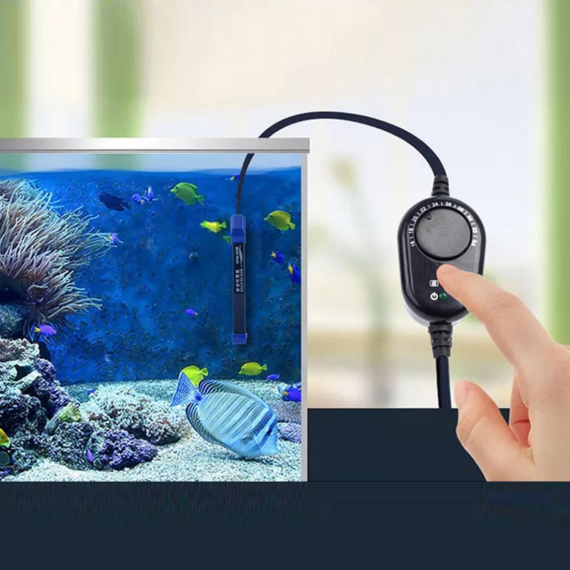 Mini Fish Tank Heater Submersible Adjustable Water Heater Thermostat 110-240V RT99