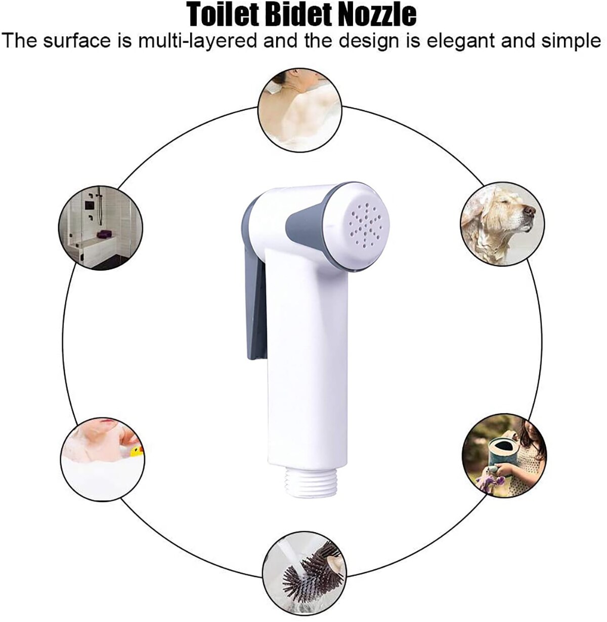 Draagbare Bidet Kranen Handheld Spray Huisdier Douche Spuitkop Douche Abs Wc Badkamer Bad Voor Wassen Badkamer Toiletten