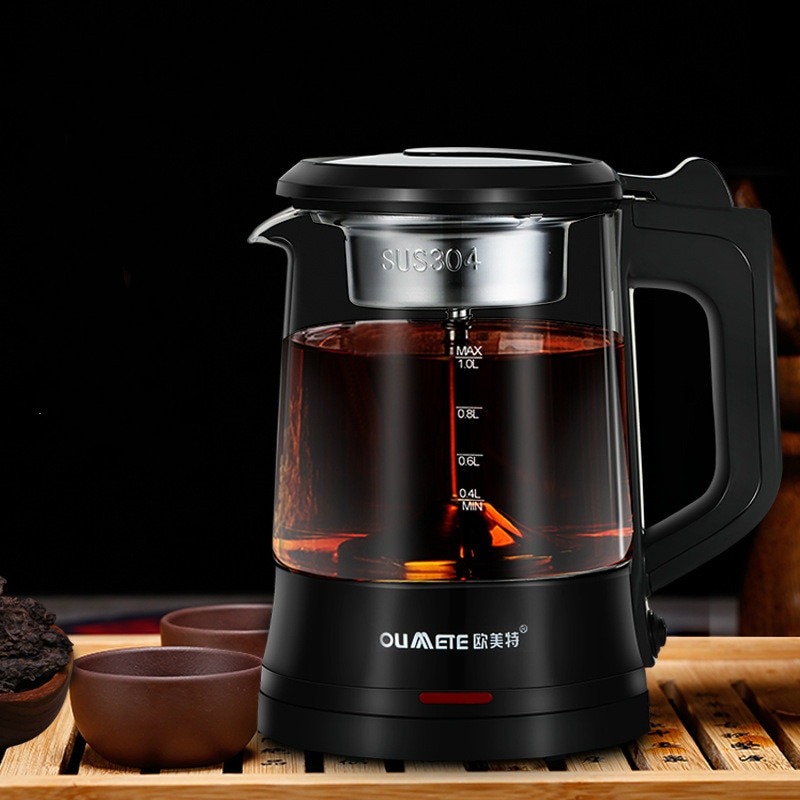 Electric kettle coffee maker tea maker black pu 'er Glass electric kettle steam teapot automatic -type set electric tea kettle