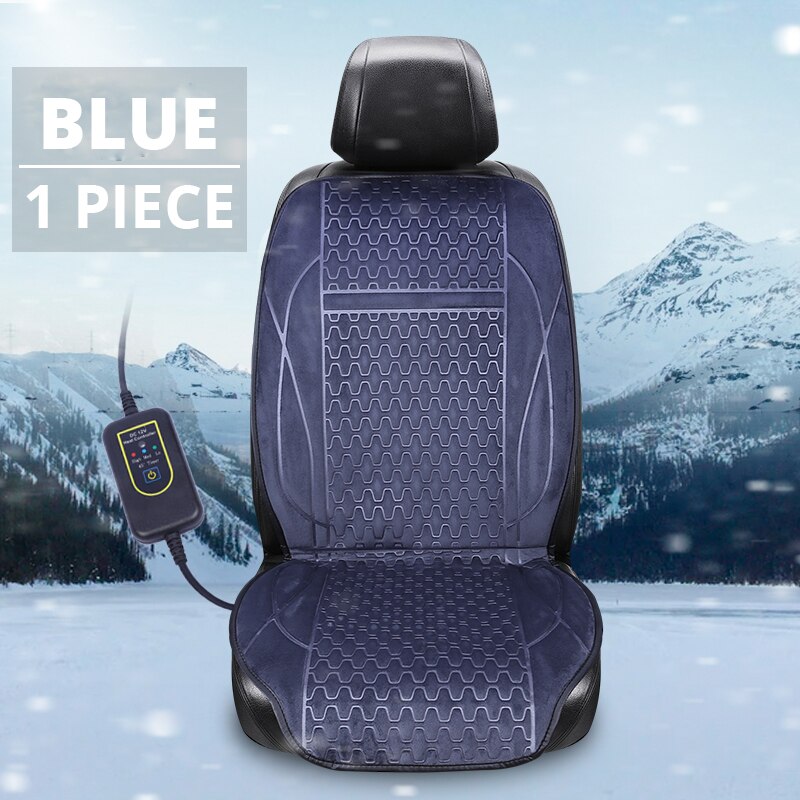 Winter Universele 12V Autostoel Verwarming Kussen Intelligente Warme En Comfortabele Multifunctionele Car Seat Heater Heater: blue 1 piece