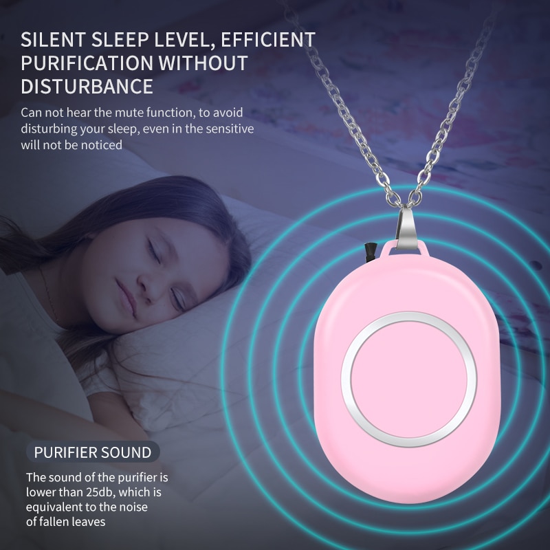 Collar Personal purificador de aire portátil, Mini collar iónico purificador de aire portátil