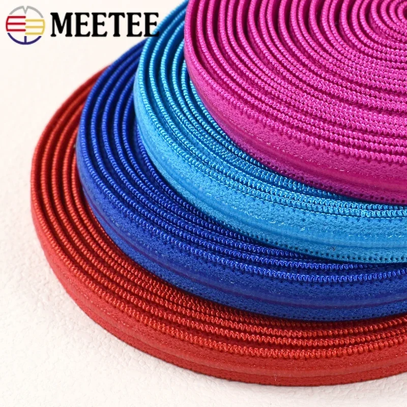 Banda elástica antideslizante de 2/5/10/20M, bandas de goma de silicona elásticas de 10mm para sujetador, ropa interior, correas, cintas para cinturón, accesorio de recorte de costura