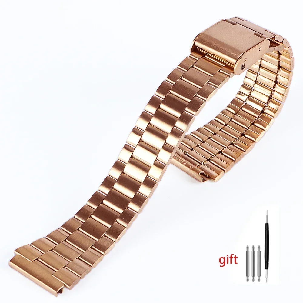 Vintage metalen horlogebandje voor casio sgw 400 f91w f84 f105/108/a158/168 ae1200/1300 18mm roestvrijstalen polsband
