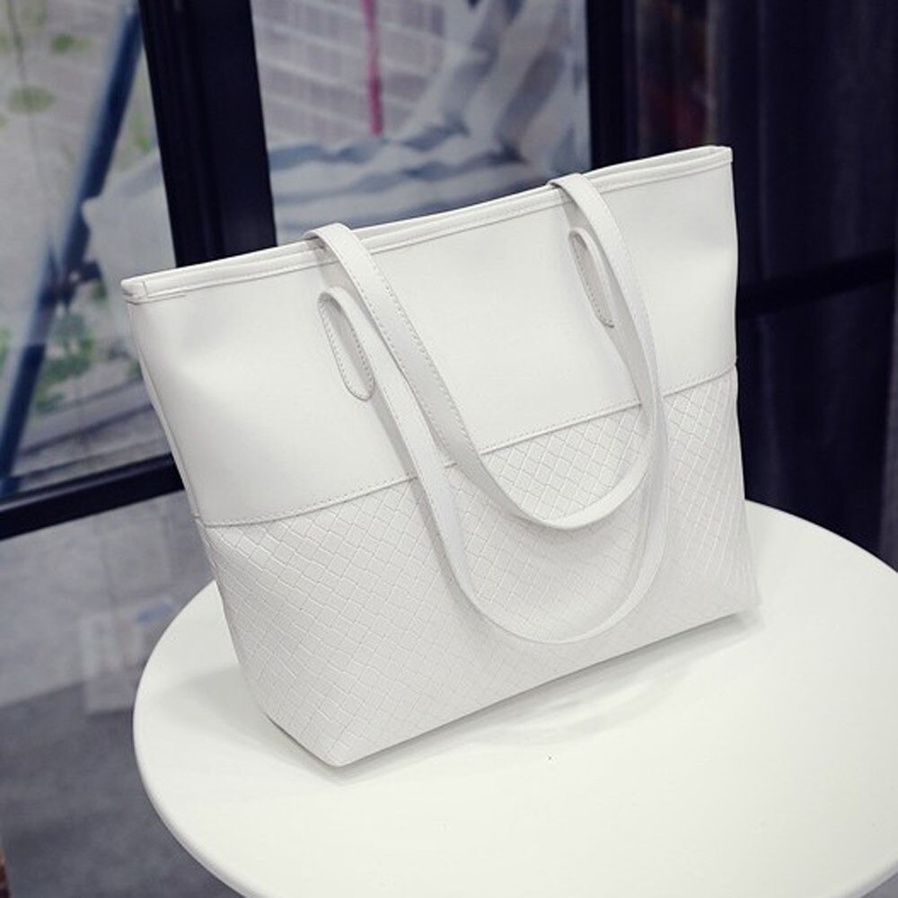 & 35 Tassen Voor Vrouwen Handtas Schouder Tote Satchel Grote Messenger Bag Purse Bk Dames Hand Tassen Handtassen: WHITE