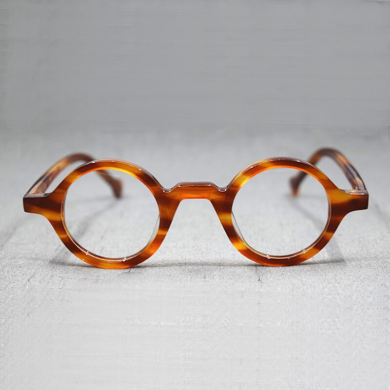 Vintage small round glasses frame Men and women retro myopia optical prescription Acetate glasses