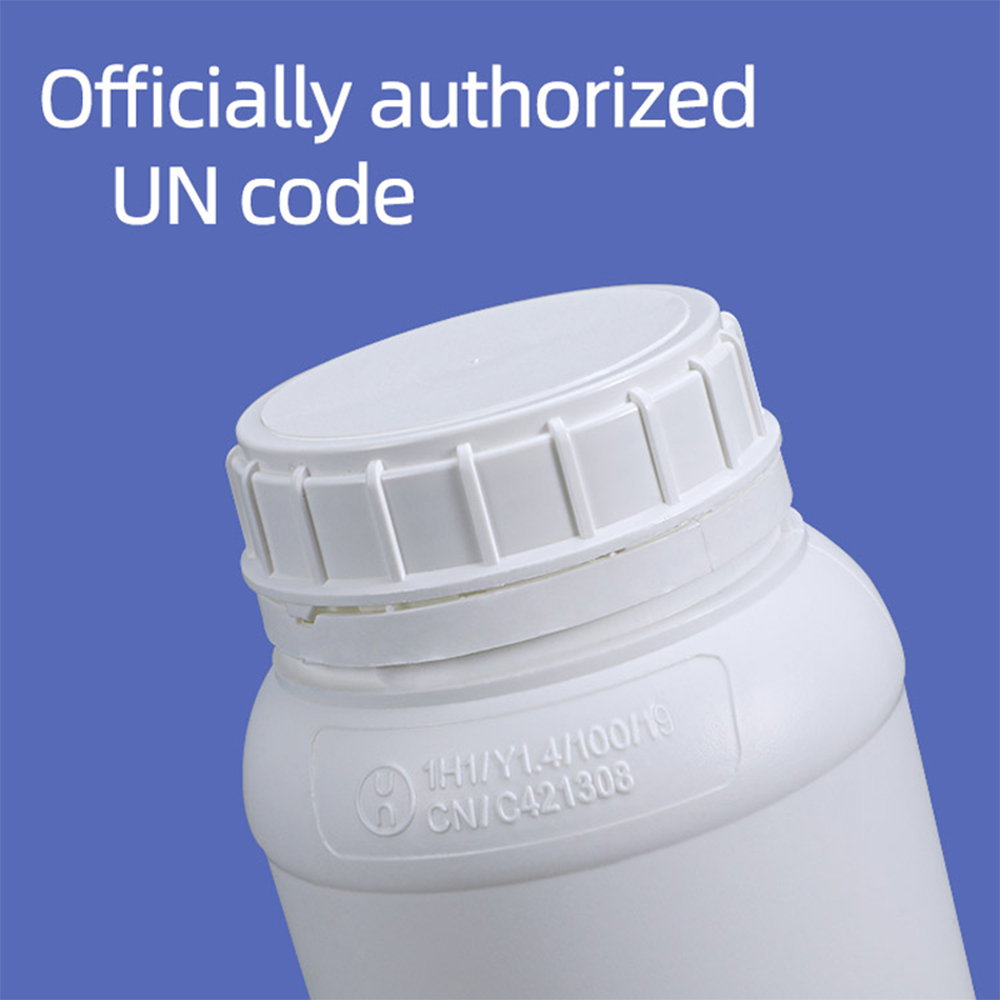 50ml 100ml 200ml 250ml 500ml 1000ml Empty Round Bottle Chemical Resistance Lab Science Container Fluorinated HDPE Bottle