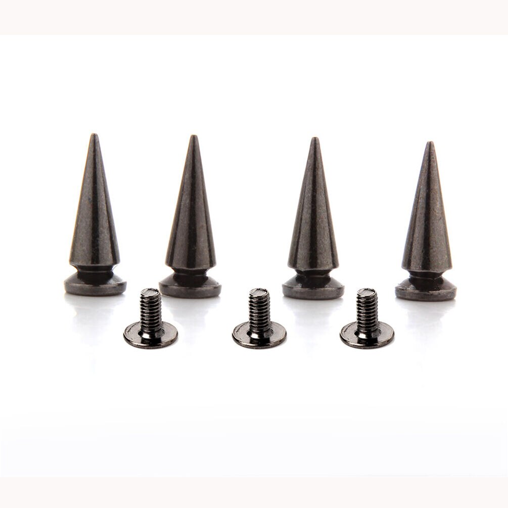 50Set 10*25mm Boom Spikes Studs Punk Spike Legering Zink Leathercraft Ornament Klinknagel Screwback Vlekken Pak voor riem Armband Hoed DIY