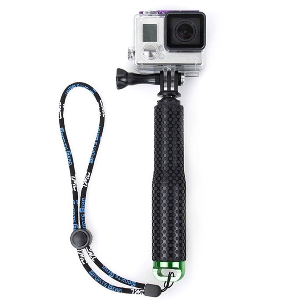 Kort leo gopro selfie pinne aluminiumslegering 19 tommer sp selfie pinne selfie pinne handling kamera dykker selfie pinne: Grønn