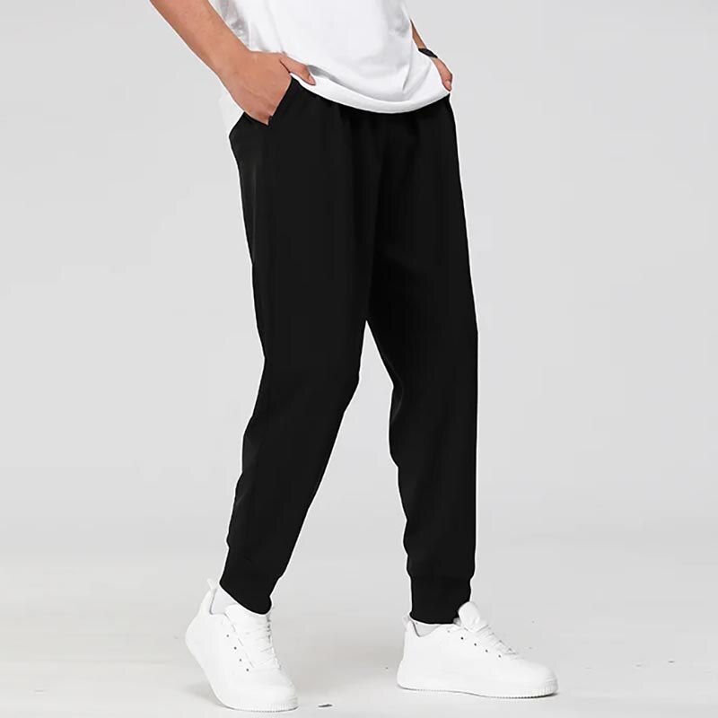 Pantalon de Sport pour hommes, Jogging, survêtement, vêtements de maison, Fitness, coupe droite, poches à fermeture éclair