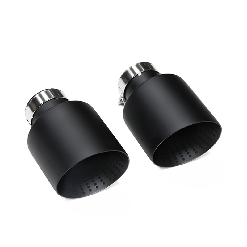 1Piece Matte Black Stainless Steel Car Muffler Tip System Pipe Universal Exhaust Tip For VW GTI MK7 Golf 7 Exhaust Nozzle