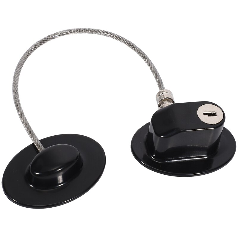 2 Pieces Refrigerator Door Lock Strong Adhesive Freezer Door Lock File Drawer Lock Child Safety Cupboard Lock with Key