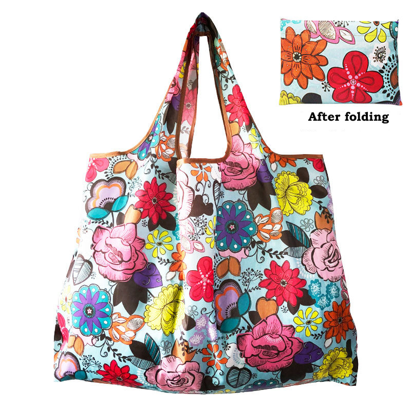 Large Size Supermarket Grocery Bag Reusable Women's Handbag 50 Lb Shopper Shoulder Bag Foldable Shopping Bag Finishing Bag: 22016