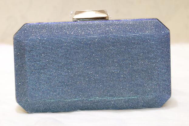 Mulheres Glitter Fecho de Bloqueio Bolsa Bolsa Azul Marinho Japonês Caixa Cinza Lantejoulas Embreagens Dia Noite Bolsas De Casamento Nupcial Brilhante: CÉU AZUL