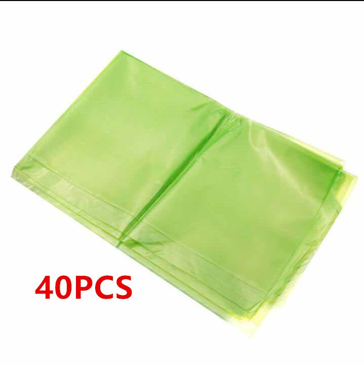 40PCS/Bag Green Storage Bags Food Fresh Greenbags Produce Kitchen Supply Reuse Gadget Shopping Refrigerator bag trash bag: 40PCS