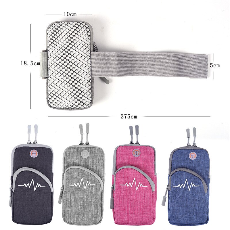 AUJA Running Phone Arm Bag attrezzature per il Fitness borsa a mano per esterni borsa da polso borsa da braccio sport per telefono cellulare con schermo da 4-6 pollici