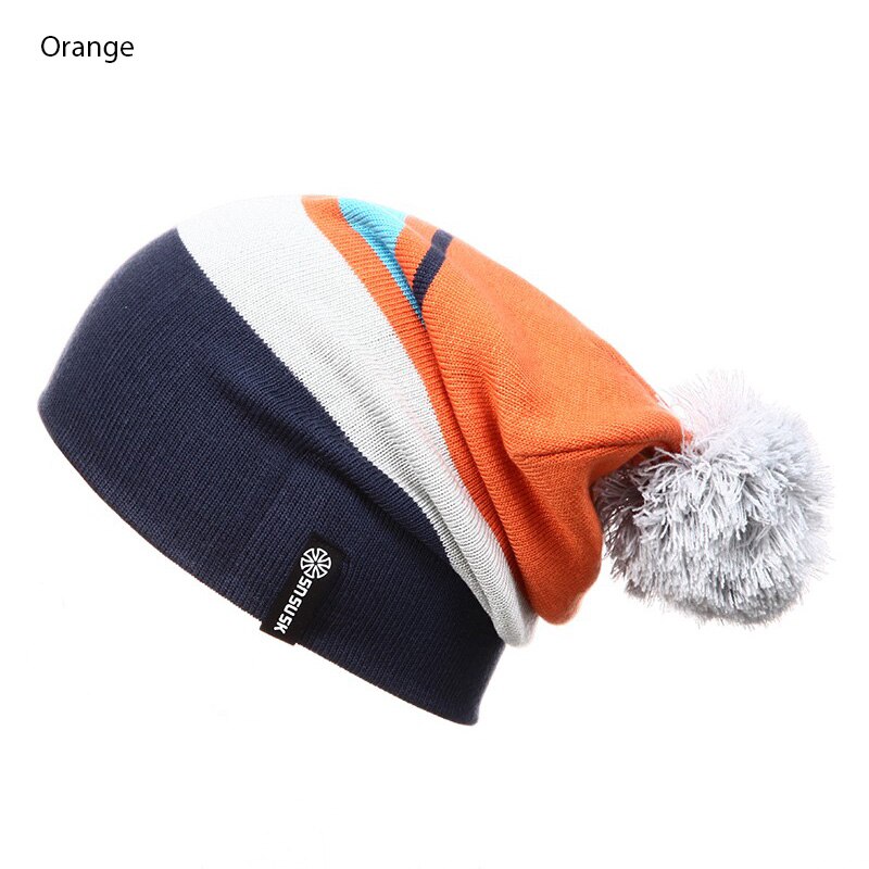 Gorros de invierno , Gorros de patinaje para invierno, Gorros de esquí, Gorros de esquí para hombre, Gorros de lana para mujer, gorro tejido, chapeu: Naranja