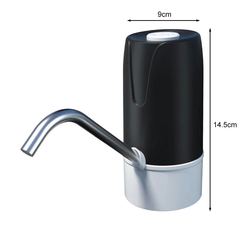 Water Fles Pomp Usb Opladen Automatische Drinkwater Pomp Draagbare Elektrische Water Dispenser Schakelaar Voor Water Pompen Apparaat: black