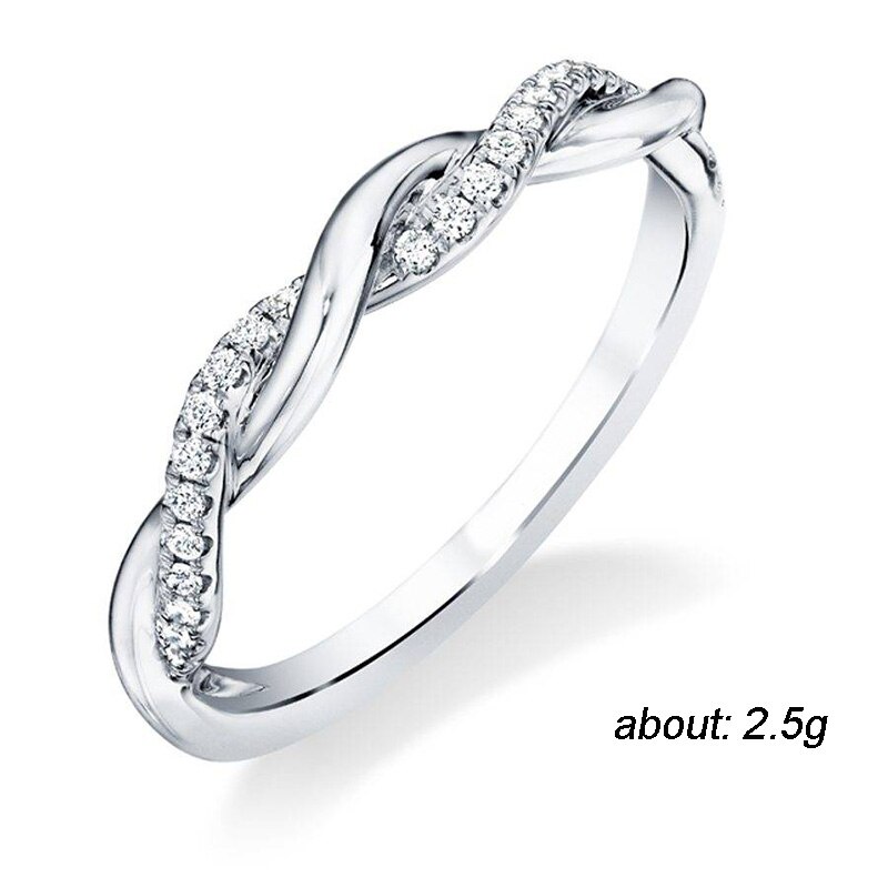 Huitan romantiske enkle ringe til piger moderne twist formet med mikrobrolagt minimalistisk stilfuldt cool tilbehør: 6