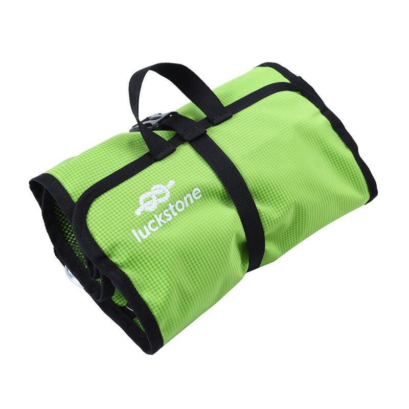Multifunctional Folding Climbing Rock Quickdraw Sling Carabiner Hook Gear Climbing Wall Equipment Collection Arrange Bag: Green