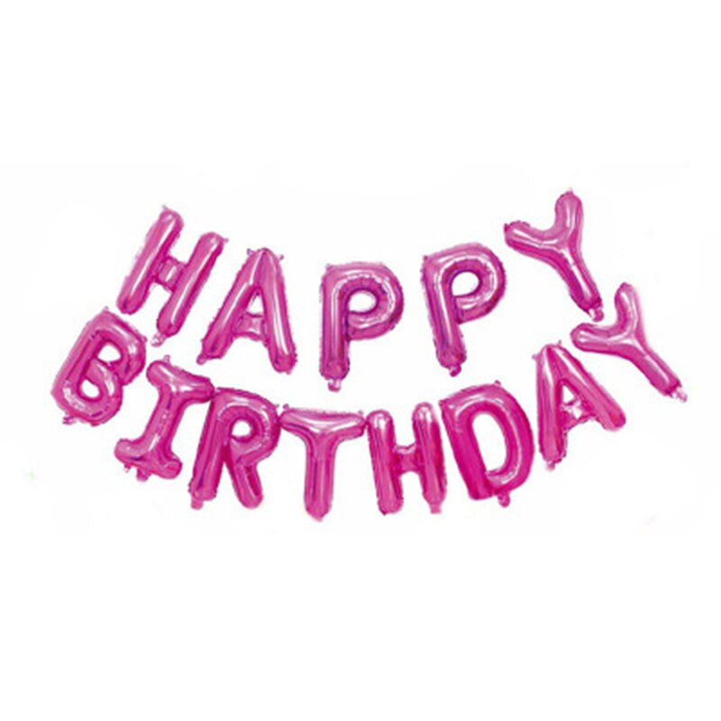 Happy Birthday Letter Baloons Decor Air Balls Globos Birthday Baby Shower Boy Girl Party Decorations Supplies Kids Toy: B rose red